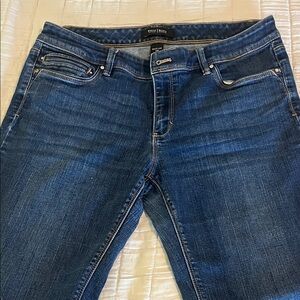 White House Black Market Women's Boot Cut Jeans in Dark Blue